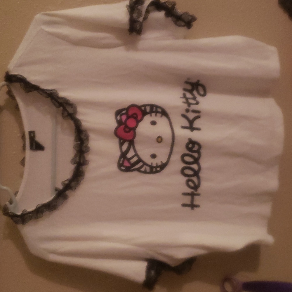 Hello kitty zebra crop top